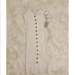 Button Front Sweater tank dress